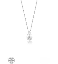 SWAROVSKİ TAŞLI  ZİRCONİA DAMLA PIRLANTA MONTÜR 925 AYAR GÜMÜŞ KOLYE