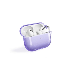 Apple Airpods Pro 2 Uyumlu Zore Allstar Airbag 32 Parlayan Simli Saydam Renkli Kılıf (Mor)