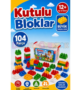 Kutulu Bloklar (104 Parça) - Büyük Parça Lego - Lego Setleri - Bloklar - Bebek Lego