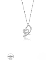 SWAROVSKİ TAŞLI  ZİRCONİA İKİMİZ 925 AYAR GÜMÜŞ KOLYE