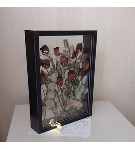 Ledli SİYAH 30x40 cm Çift Yönlü Anı Çerçevesi! Gül Kutusu Şeffaf Gül Kutusu