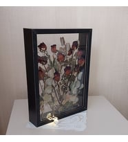 Ledli SİYAH 30x40 cm Çift Yönlü Anı Çerçevesi! Gül Kutusu Şeffaf Gül Kutusu