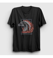 Presmono Unisex Siyah Fire Targaryen House Of The Dragon T-Shirt 344273tt