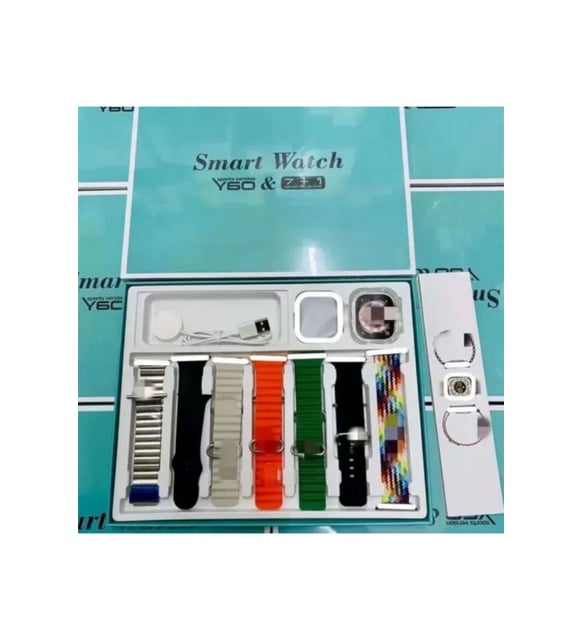 7 In 1 Akıllı Saat Y60 Ultra Plus 7 Kordon Koruma Kılıf Hediyeli