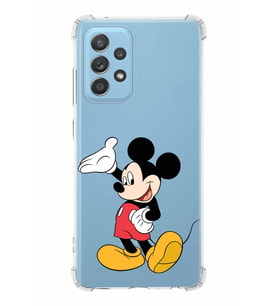 Samsung Galaxy A52  Köşe Korumalı Antişok Kapak Mickey Mouse Tasarımlı Şeffaf  Kılıf