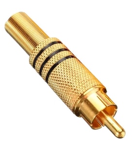 Pm-1290 Tos Rca Fiş Metal Gold Erkek Konnektör