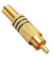 Pm-1290 Tos Rca Fiş Metal Gold Erkek Konnektör