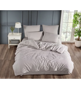 BEGENAL HOME PAMUKLU SATEN NEVRESİM TAKIMI / Çift Kişilik (Bej)