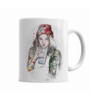 Garota Tatoo Kupa Bardak Porselen