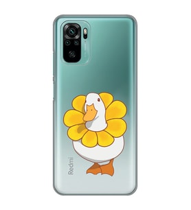Redmi Note 10/Note 10S Uyumlu Tatlı Ördek Desenli Şeffaf Telefon Kılıfı