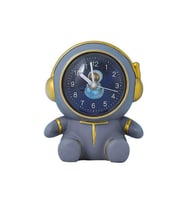 Astronot Şeklinde Kumbaralı Masa Saati 17*14cm -Gri
