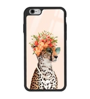 iPhone 6s İnfluencer Leopar Kedi Tasarımlı Glossy Telefon Kılıfı
