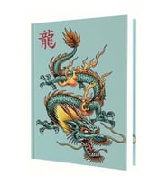 DEFFTER 14X20 CHINESE GREEN DRAGON SERT KAPAK ÇİZGİLİ DEFTER 96 YP