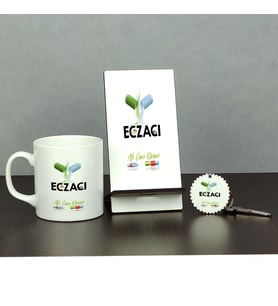 Eczacı Üçlü Set (Kupa + Telefon Standı + Anahtarlık) 002