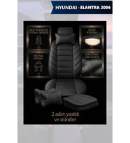 hyundai elantra 2006 Koltuk ve Kılıf uyumlu Siyah Yastık Lüks Minder 2 Minder 2 Yastık