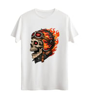 Dijital Baskılı Unisex Tshirt, Günlük Kullanıma Uygun Pamuklu Regular Tshirt (Beyaz)