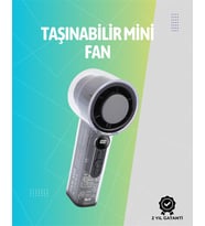 Mini El Fanı 3000mAh Pil Type-C Şarj Girişi Kompakt ve Hafif Tasarım