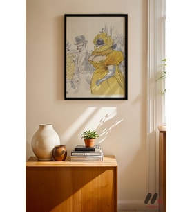 Toulouse-Lautrec Vintage Afiş, Siyah Çerçeveli Duvar Tablosu - Sanatsever Hediyesi
