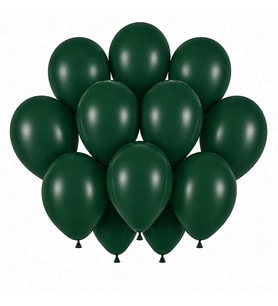 Koyu Yeşil Renk Lateks Pastel Balon (30 cm) - 12 Adet