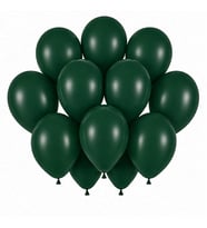 Koyu Yeşil Renk Lateks Pastel Balon (30 cm) - 12 Adet