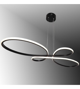 TT041-SY TT Aydınlatma Trend Modeli Mat Siyah Led Avize (Beyaz)