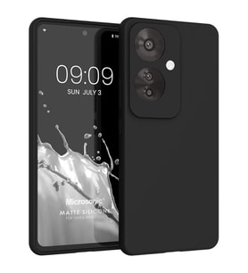 Microsonic Matte Silicone Oppo Reno 11F Kılıf Siyah