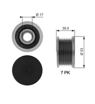 GATES OAP7110 Alternator Kasnagi 7701062985