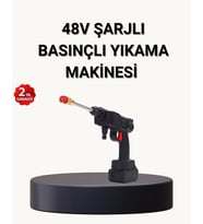 Taşınabilir Basınçlı Yıkama Makinesi – 5m Hortumlu Köpük Şişeli 48V Güçlü