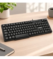 Kablolu Standart Ofis Klavye ( Siyah) ( Q Klavye)