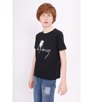 Toontoy Unisex Çocuk Atatürk Baskılı Tişört (Siyah)