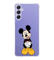 Samsung Galaxy A54 Uyumlu Köşe Korumalı Antişok Kapak Mickey Mouse Tasarımlı Şeffaf Silikon Kılıf