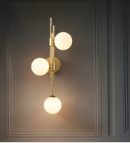 İrene Modern LED Cam Küre Duvar Aplik 3178-W38-7I-CZ (Eskitme Altın)