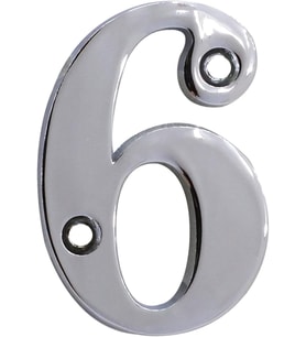 Çelik Kapı Numarası 5 cm Parlak Krom 6 Numara