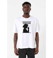 Pulp Fiction Goddamn Beyaz Erkek Oversize Tshirt