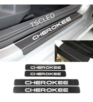 Cherokee Karbon Kapı Eşiği Kaplama Sticker (4 Adet) zz92