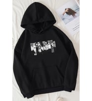 Unisex Naruto Baskılı Sweatshirt (Siyah)