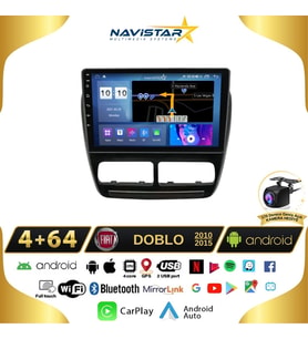 Fiat Doblo 2010-2015 Model 4GB + 64GB Android 13 Kablosuz Carplay Navigasyon Multimedya Sistemi