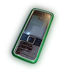 Nokia 7310c Kasa Kapak Tuş Takımı 7310 Supernove Uyumlu Yeşil Renk Orta Kasa Ön Kapak Arka Kapak Tuş Takımı