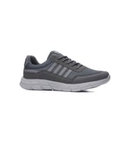 Günlük Erkek Sneaker Yetişkin Büyük Numara Spor Ayakkabı Fileli Bağcıklı  050 (Füme)