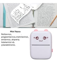 Sevimli Mini Taşınabilir Yazıcı Printer