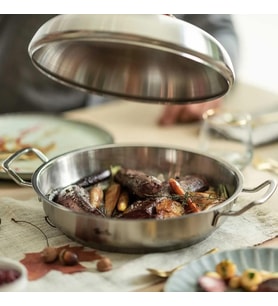 Fissler Orijinal Profi Collection/Paslanmaz Çelik Servis Tavası (Ø 28 Cm, 3,0L) Yuvarlak Kızartma Ta
