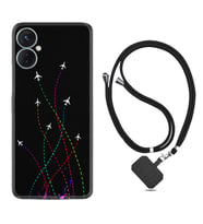 Tecno Spark 9T Kılıf Silikon Boyun Askılı İpli Desenli Silikon Line Planet 1736