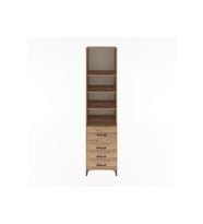 Hyperion Dolap 4 Raflı 4 Çekmeceli 60x44x243 Çam-Çam