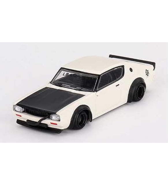 Mini GT 702 Nissan Skyline Kenmeri Liberty Walk White Model Araba
