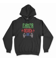 Kırmızı Gamer Never Die Siyah Kapşonlu Sweatshirt Hoddie