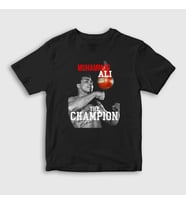 Presmono Unisex Çocuk Siyah Champ Boxing Boks Muhammad Muhammed Ali T-Shirt 507429tt