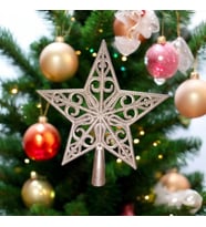 VIP DELUXE YILBAŞI ÇAM AĞACI TEPE YILDIZI NOEL AĞACI TEPE YILDIZI ROSE GOLD 21 CM TEPE YILDIZI 21 CM