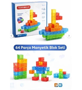 SH59838 MAGNET KÜP YAPI BLOK SETİ 64 PARÇA