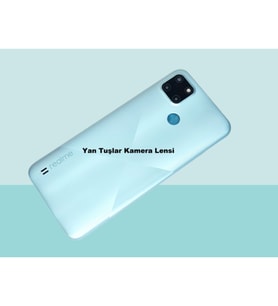 Oppo C21Y Uyumlu FULL KASA Arka Kapak Batarya Kapağı - MAVİi