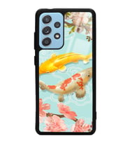 Samsung A72 Uyumlu Koi Balığı Tasarımlı Glossy Telefon Kılıfı